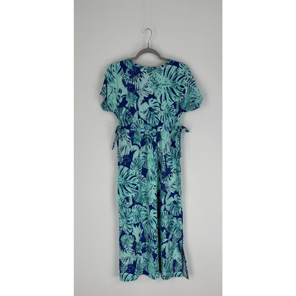 UV Skinz Womens Blue Tropical UPF 50+ Sunwear Sun Dress Short Sleeve Size Small - Picture 5 of 10